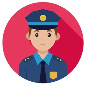 图标风格的警察