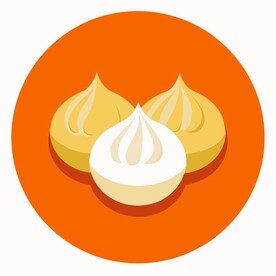 图标风格的奶黄包