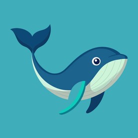 图标风格的鲸鱼