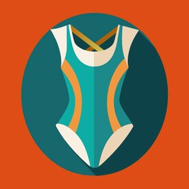 图标风格的体操服