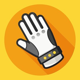 图标风格的击剑手套