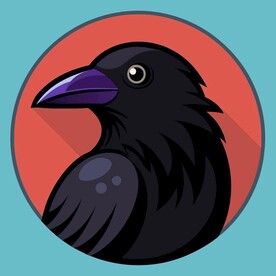 图标风格的乌鸦