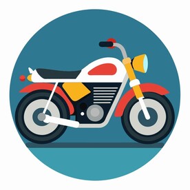 图标风格的摩托车