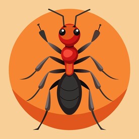 图标风格的蚂蚁