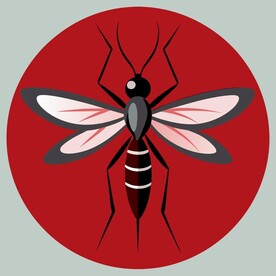 图标风格的蚊子