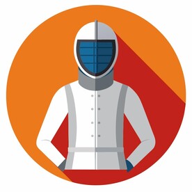 图标风格的击剑服