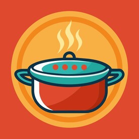 图标风格的火锅