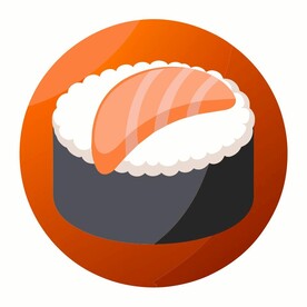 图标风格的寿司