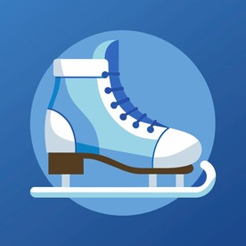 图标风格的冰刀鞋