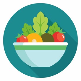 图标风格的沙拉