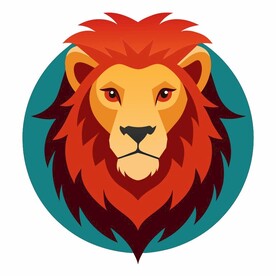 图标风格的狮子