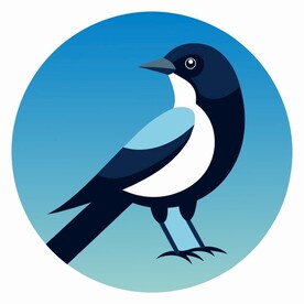 图标风格的喜鹊