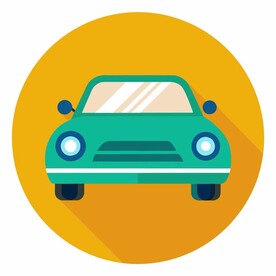 图标风格的汽车正面