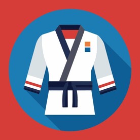 图标风格的跆拳道服