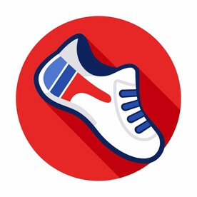 图标风格的跆拳道鞋