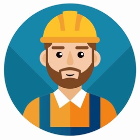 图标风格的建筑工人