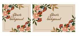 矢量手绘花卉背景