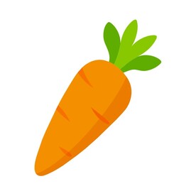 拟真插画风格的胡萝卜