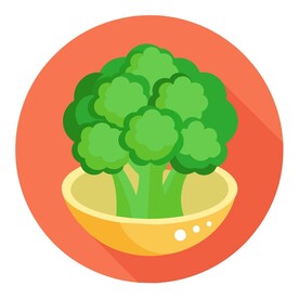 盘子里的西兰花