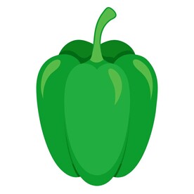 简易的卡通风格的青椒