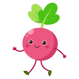 行走的卡通风格 萝卜