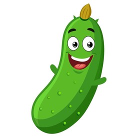 漫画风格的黄瓜