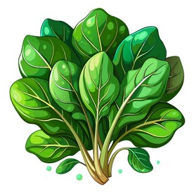 写实风格的菠菜