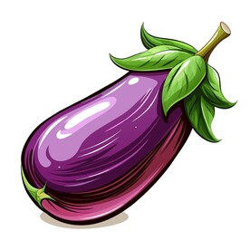 写实风格的茄子