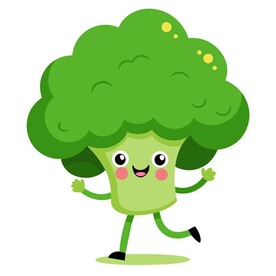 行走的卡通风格 西兰花