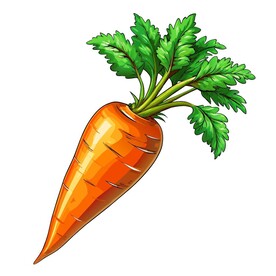 写实风格的胡萝卜