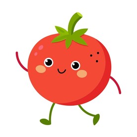 行走的卡通风格 西红柿