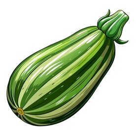 写实风格的西葫芦