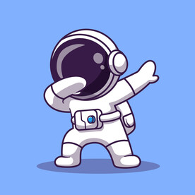 矢量卡通宇航员