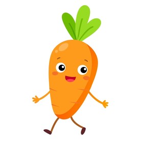 行走的卡通风格 胡萝卜