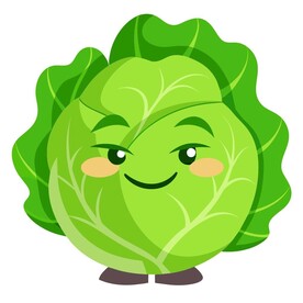 漫画风格的白菜
