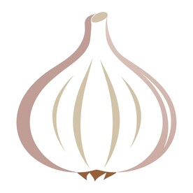 简易的卡通风格的大蒜