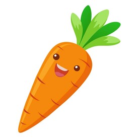 漫画风格的胡萝卜