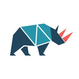 极简风格的犀牛标志