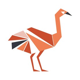 极简风格的鸵鸟标志