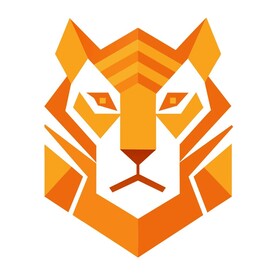 极简风格的虎标志