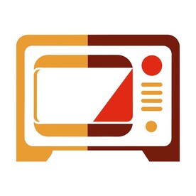 极简风格的微波炉标志