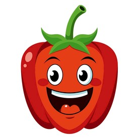 漫画风格的甜椒