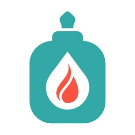 极简风格的热水袋标志