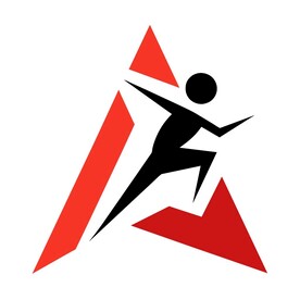 极简风格的运动员标志