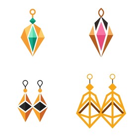 极简风格的耳环标志组图