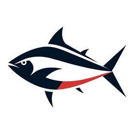 极简风格的金枪鱼标志