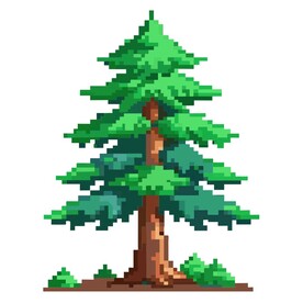 像素风格松树