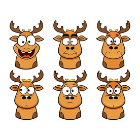 麋鹿不同情绪状态的组合