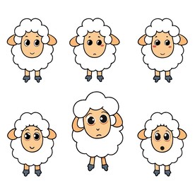 绵羊不同情绪状态的组合