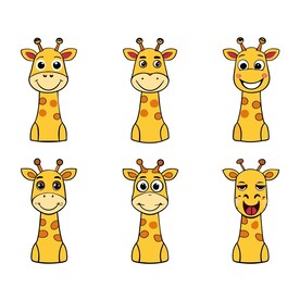 长颈鹿不同情绪状态的组合